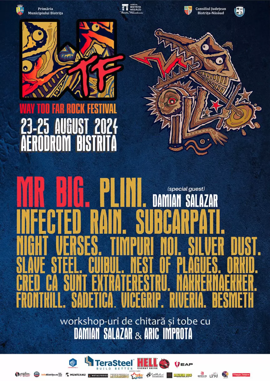 WTF Rock Festival 2024: Trei zile de muzică, pasiune și distracție la Aerodrom Bistrița. MR BIG, Plini, Infected Rain, Subcarpați și mulți alții cântă la Bistrița