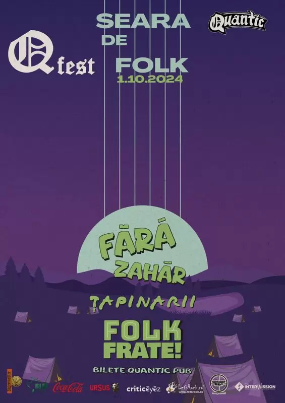 QFest – Ziua II – FARA ZAHAR + TAPINARII + FOLK FRATE in Quantic