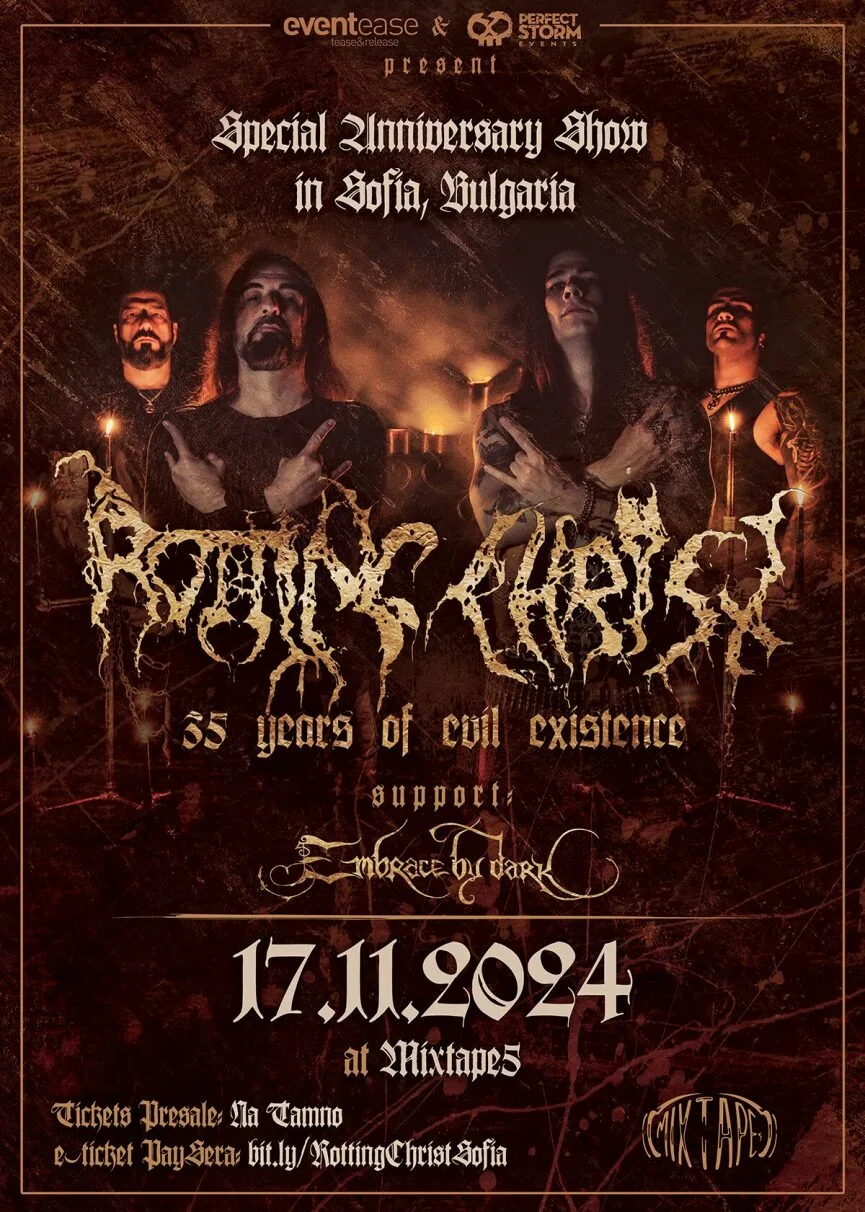 Concert aniversar Rotting Christ la Sofia