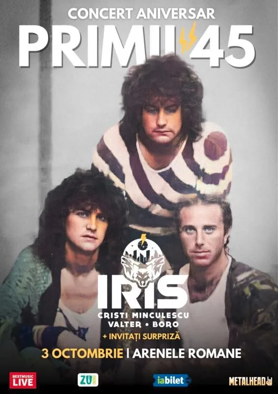 Concert Aniversar IRIS - Cristi Minculescu, Valter & Boro - Primii 45 de ani - la Arenele Romane
