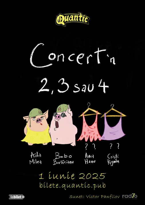 Concert in 4 cu Ada Milea, Bobo Burlăcianu, Anca Hanu și Cristi Rigman în Quantic