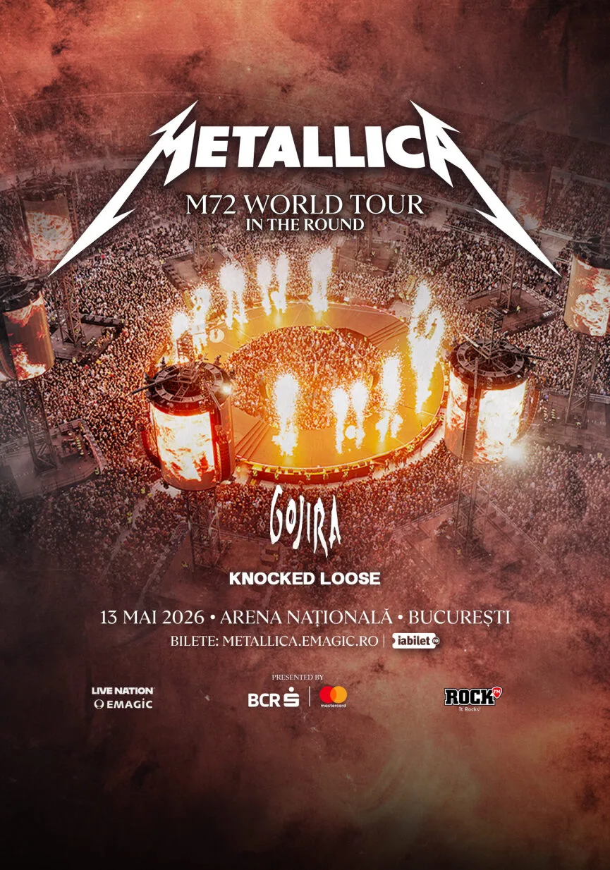 Metallica M72 World Tour ajunge si la Bucuresti, pe Arena Nationala, pe 13 mai 2026