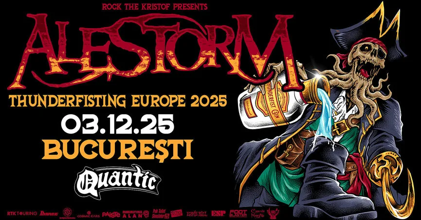 2. Concert Alestorm în club Quantic, pe 3 decembrie 2025