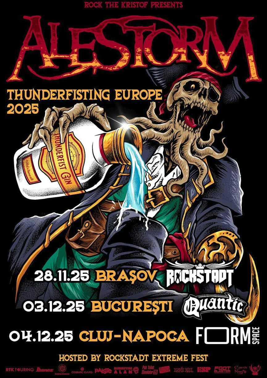 Concert Alestorm în club Quantic, pe 3 decembrie 2025