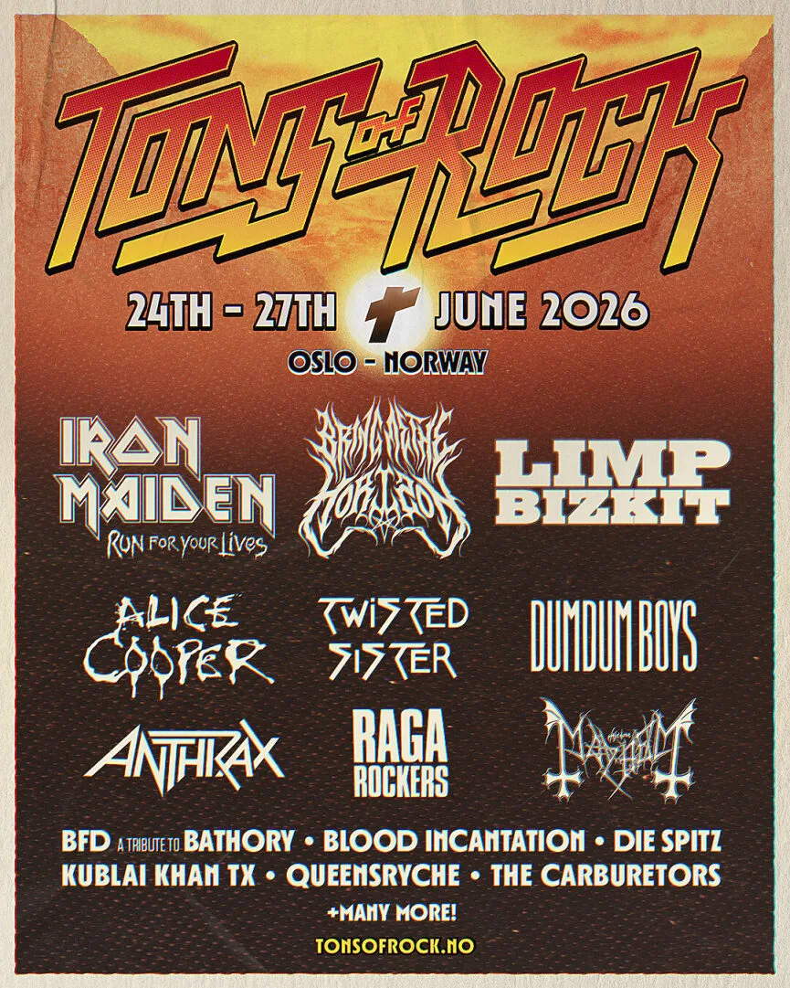 Iron Maiden, BMTH, Limp Bizkit si multi altii confirmati pentru Tons of Rock 2026
