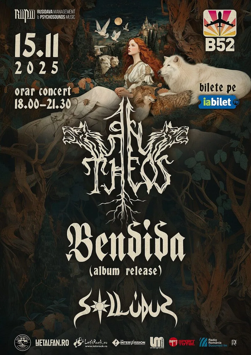 Concert An Theos, Bendida și Solludus în Club B52 din București