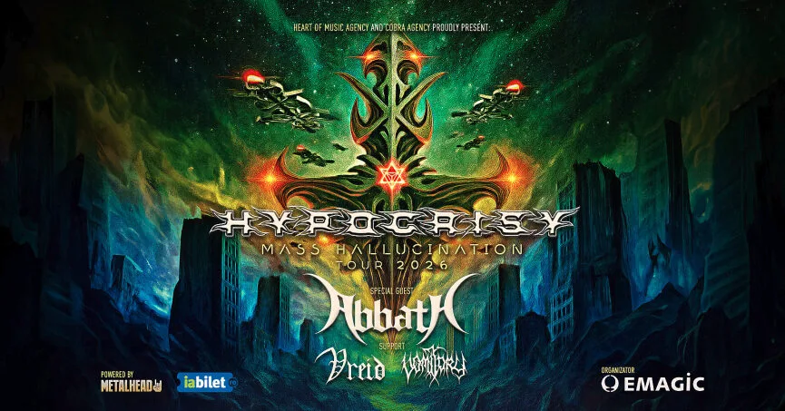 Concert Hypocrisy, Abbath, Vomitory si Vreid la Arenele Romane
