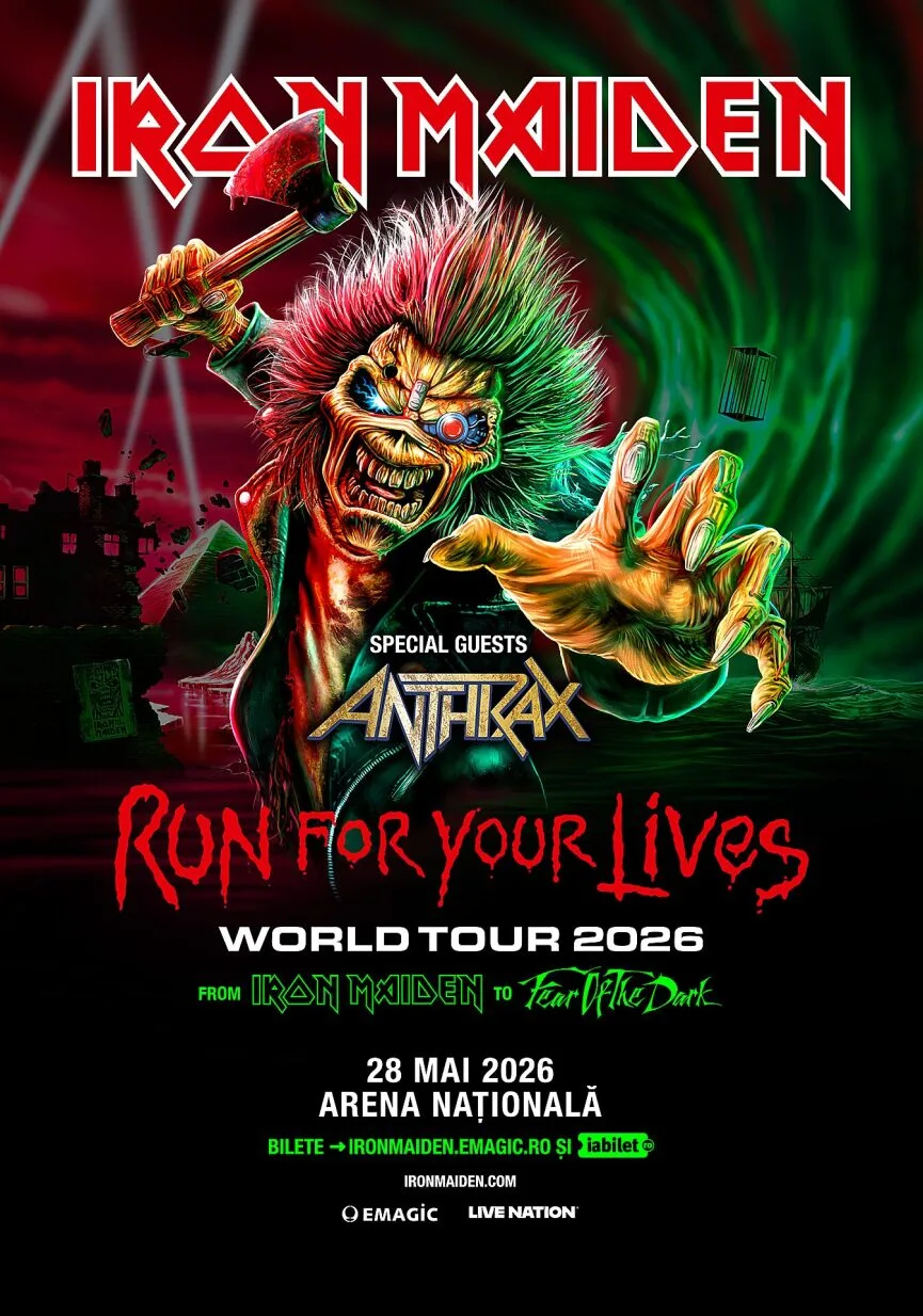 Cei de la Anthrax vor deschide concertul IRON MAIDEN de la București