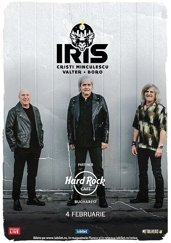 Concert IRIS - Cristi Minculescu, Valter și Boro la Hard Rock Cafe, București