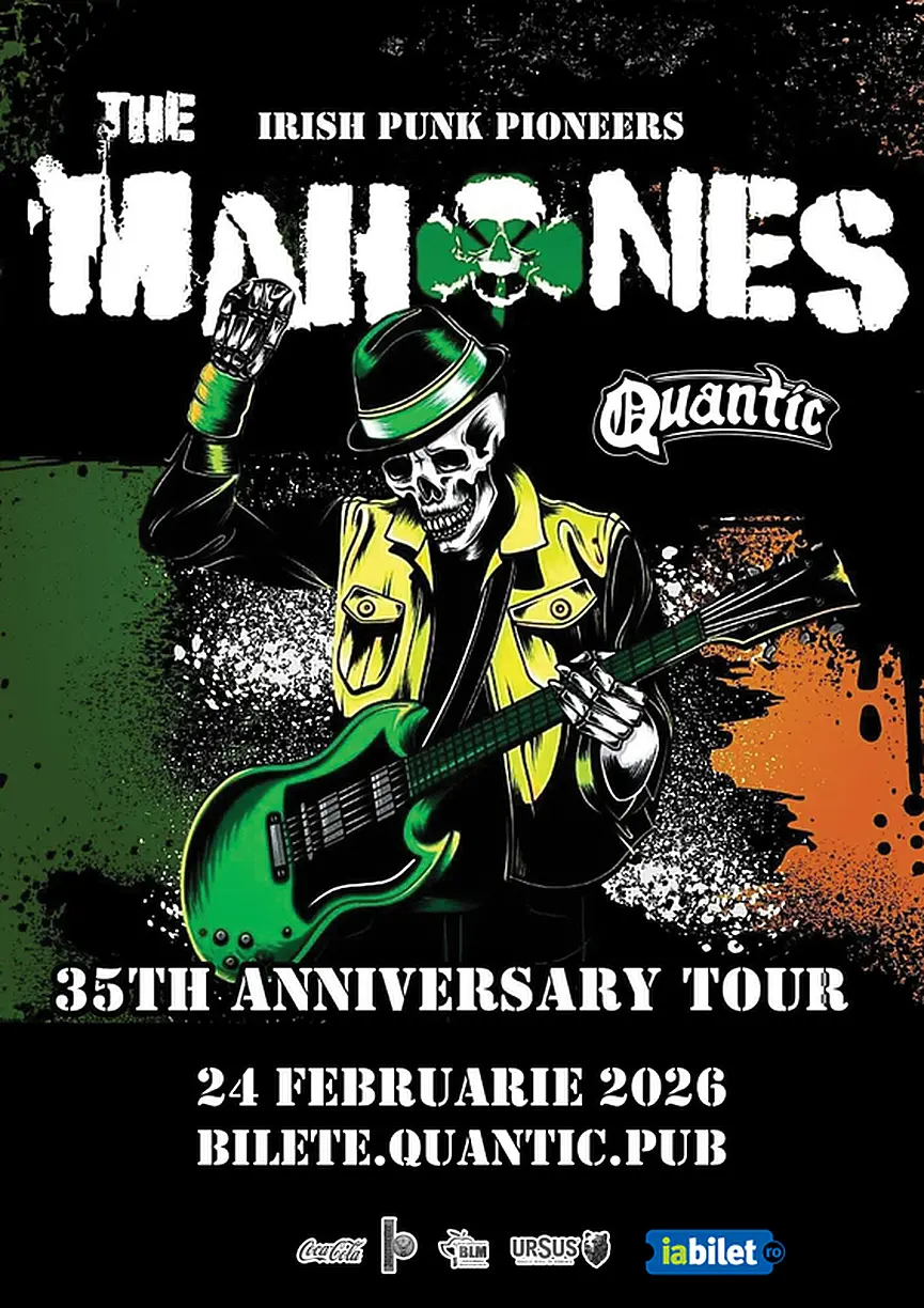 Concert The Mahones - 35th Anniversary Tour - în club Quantic