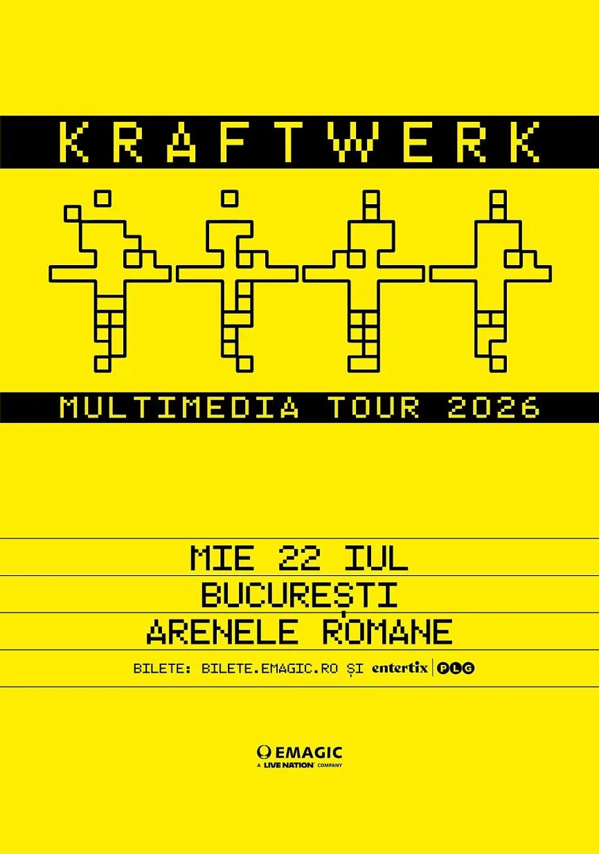 Concert KRAFTWERK live la București, pe 22 iulie 2026, la Arenele Romane