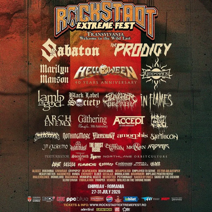 Rockstadt Extreme Fest 2026 va avea loc in Ghimbav, in perioada 27-31 iulie 2026