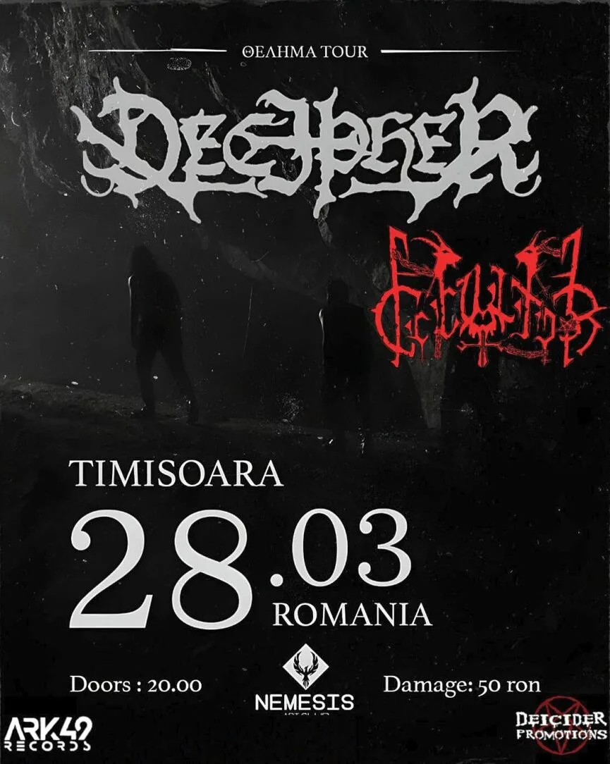 Decipher prezinta noul album 'Thelema', trupa ajunge si la Timisoara