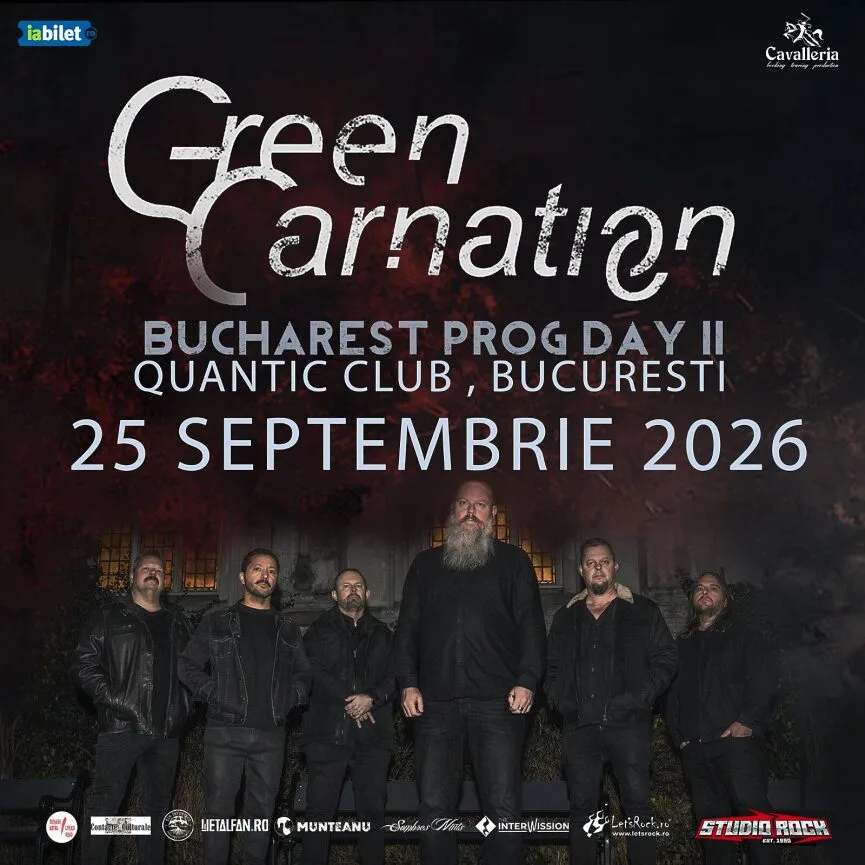 Green Carnation canta la Bucharest Prog Day II, pe 25 septembrie 2026, in Quantic