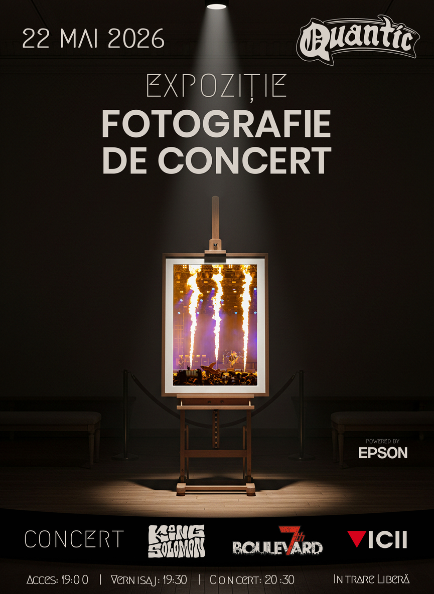 Expoziție de fotografie de concert la Quantic, pe 22 mai 2026