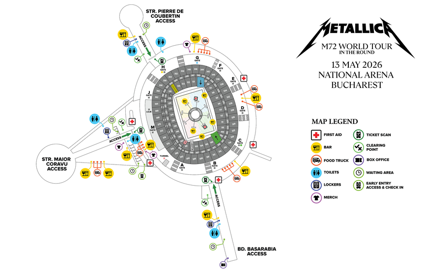 3. Program și regulament de acces la concertul METALLICA, din 13 mai 2026