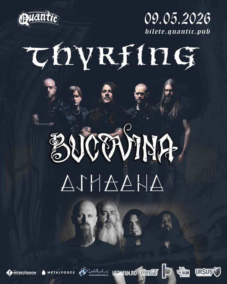 Thyrfing concertează pentru prima dată în România, pe 9 mai, alături de Bucovina și Ashaena