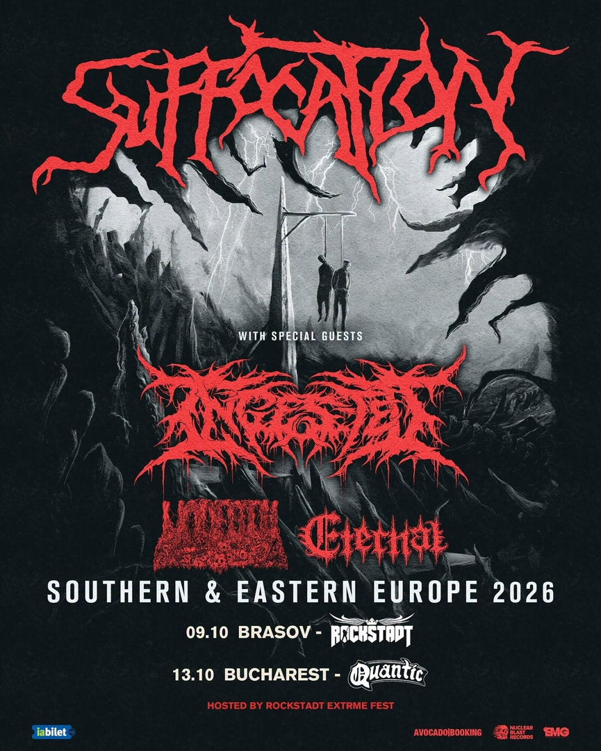 Suffocation revin în Romania, la Bucuresti și Brasov