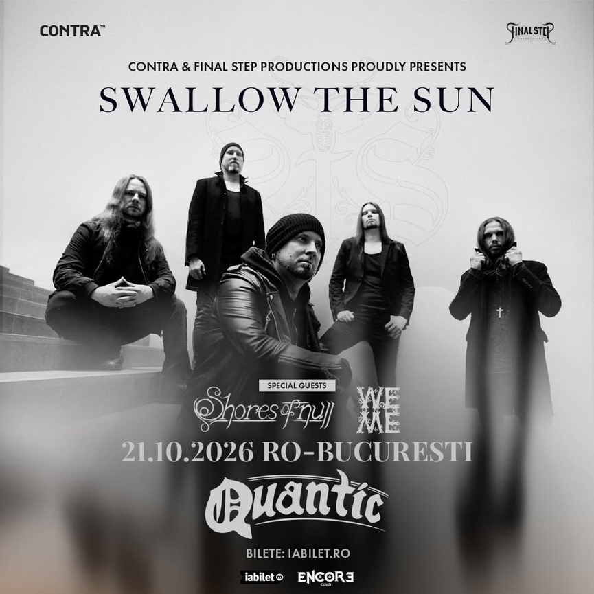 Concert Swallow the Sun, Shores of Null și Woe Unto Me în club Quantic