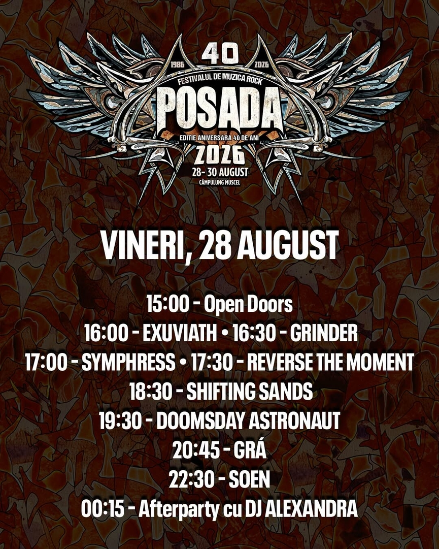 1. Posada Rock Festival 2026 anunta programul complet pe ore