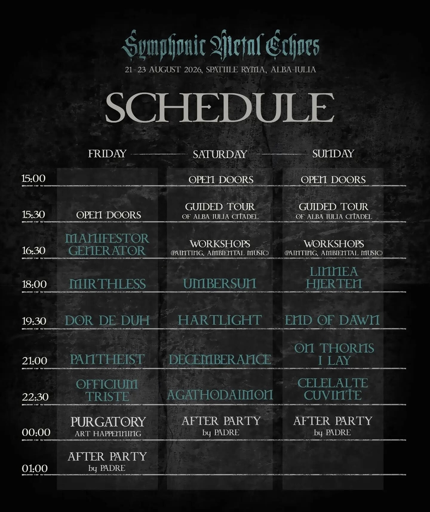 Symphonic Metal Echoes anunță programul complet al ediției 2026