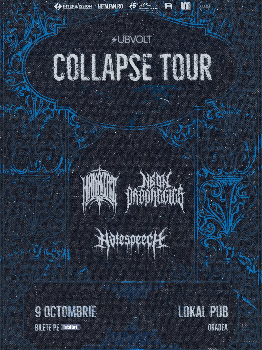 Concert Hakairi, Neon Prophecies și Hatespeech live în Lokal Pub, Oradea