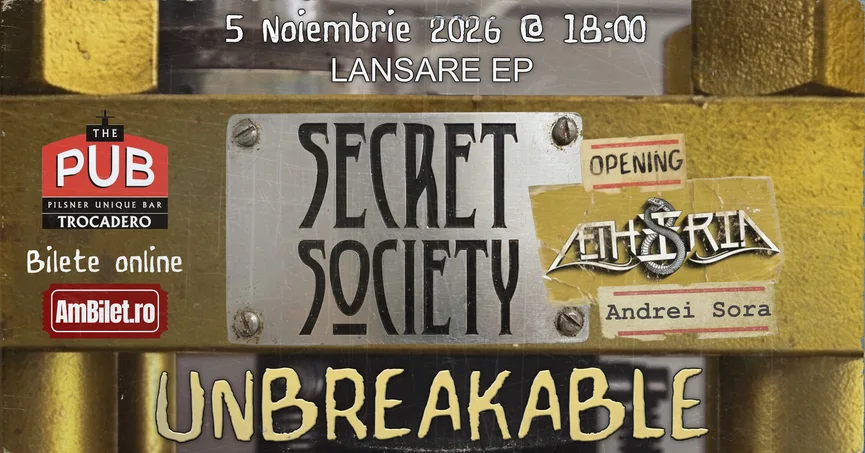 Secret Society lansează dublul EP 'Unbreakable / De Neclintit' la The Pub Universității