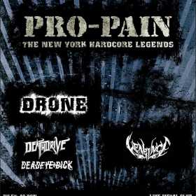 Detalii privind incendiarul show Pro Pain, Vengince si Drone din Live Metal Club
