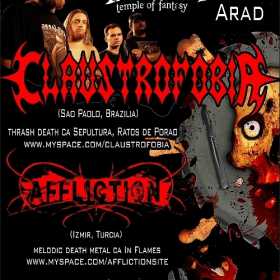 Axa Valaha Productions prezinta turneul Claustrofobia, Affliction - Arad