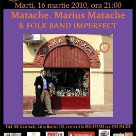 Concert Marius Matache si Folk Band Imperfect in club 100 Crossroads