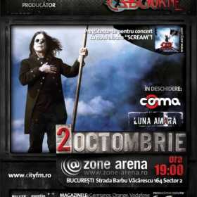 Trupele Coma si Luna Amara deschid concertul Ozzy Osbourne la Bucuresti