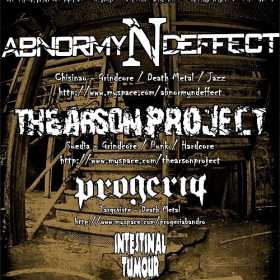 Concert Abnormyndeffect, The Arson Project, Progeria si Intestinal Tumor in Dischotheque Vox