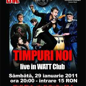Concert TIMPURI NOI in Watt Club