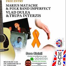 Concert caritabil Marius Matache, Folk Band Imperfect si Trupa Interzis in Club Mojo