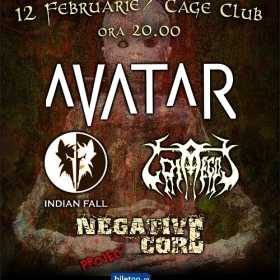 Concert Avatar, Indian Fall, Grimegod si Negative Core Project in club Cage