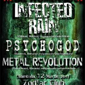 Concert Infected Rain, Psychogod si Metal Revolution in club Zodiar din Galati