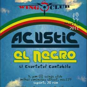 Concert acustic EL NEGRO in Wings Club