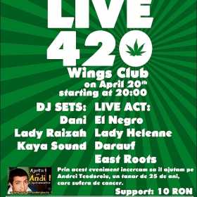 Eveniment caritabil LIVE420 in Wings Club