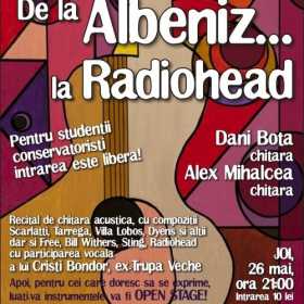 Recital de chitara acustica de la Albeniz la Radiohead in Sinner's Club