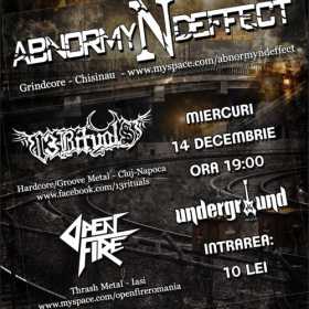 Concert Abnormyndeffect, 13Rituals si Open Fire in Underground Pub din Iasi