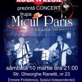 Concert Micul Paris in club Rock'n'Regie