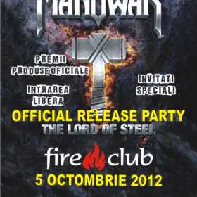 Official release party pentru noul album MANOWAR pe 5 octombrie in Fire Club