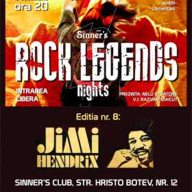 Jimi Hendrix la Rock Legends in Sinners Club