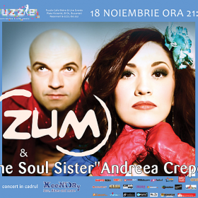 Proiectul ZUM & 'The Soul Sister'Andreea Crepcia la MooNDay – Jazz, Blues and More in Puzzle