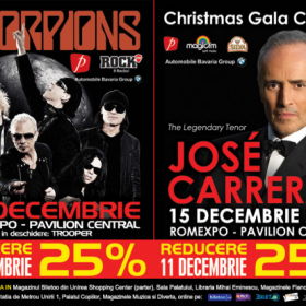 24 de ore de reducere la ultimele bilete la SCORPIONS si JOSE CARRERAS