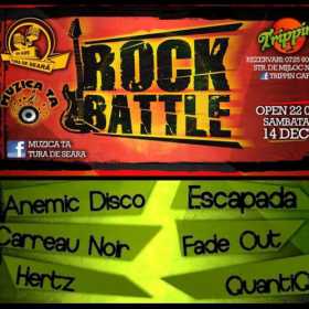 Anemic Disco, Carreau Noir, Trupa Hertz, Escapada, Fade Out si QuantiQ la Rock Battle in Trippin Cafe