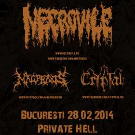 Concert Necrovile, Malpraxis si Cryptal in Private Hell Club