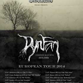 Trupa Dynfari (post black metal/Islanda) va sustine cinci concerte in Romania