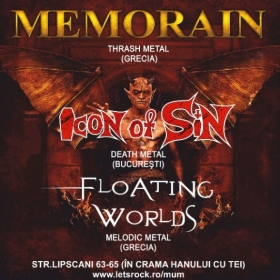 MEMORAIN, Icon Of Sin, Floating Worlds (Metal Under Moonlight XLIV, 01.03.2015)