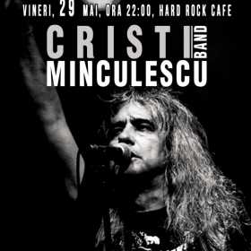 Cristi Minculescu canta alaturi de trupa sa in Hard Rock Cafe